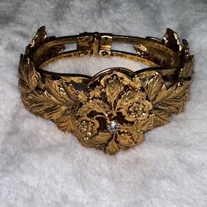 Real locket Gold Floral Bracelet